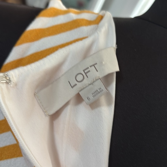 Striped Yellow and White Wrap Dress - Picture 4 of 6